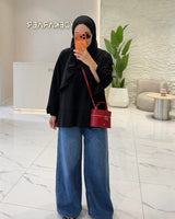Oversized Side-Slit Sweatshirt