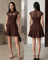 Parisian Lace Mini Dress