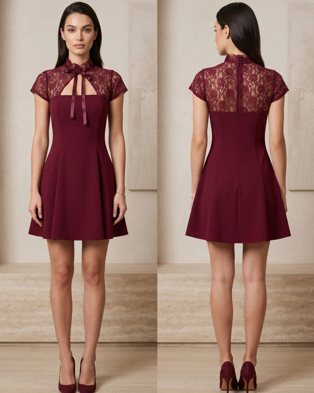 Parisian Lace Mini Dress