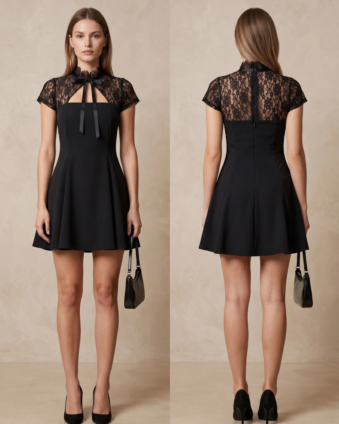 Parisian Lace Mini Dress