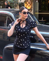 Parisian Tie Neck Polka Blouse
