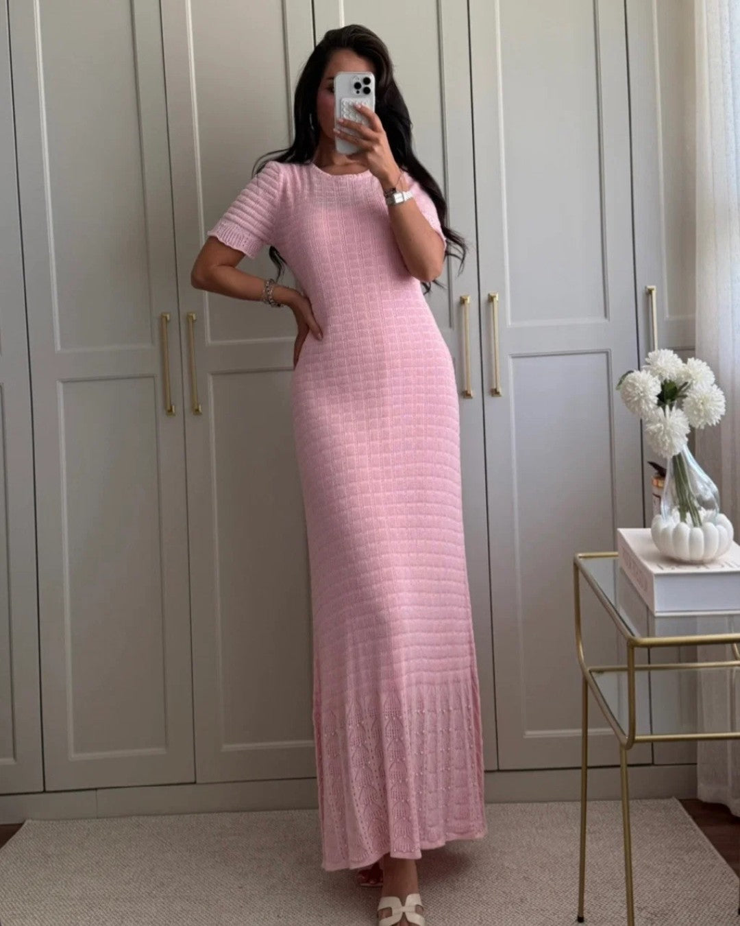 Pearl Knitted Maxi Dress