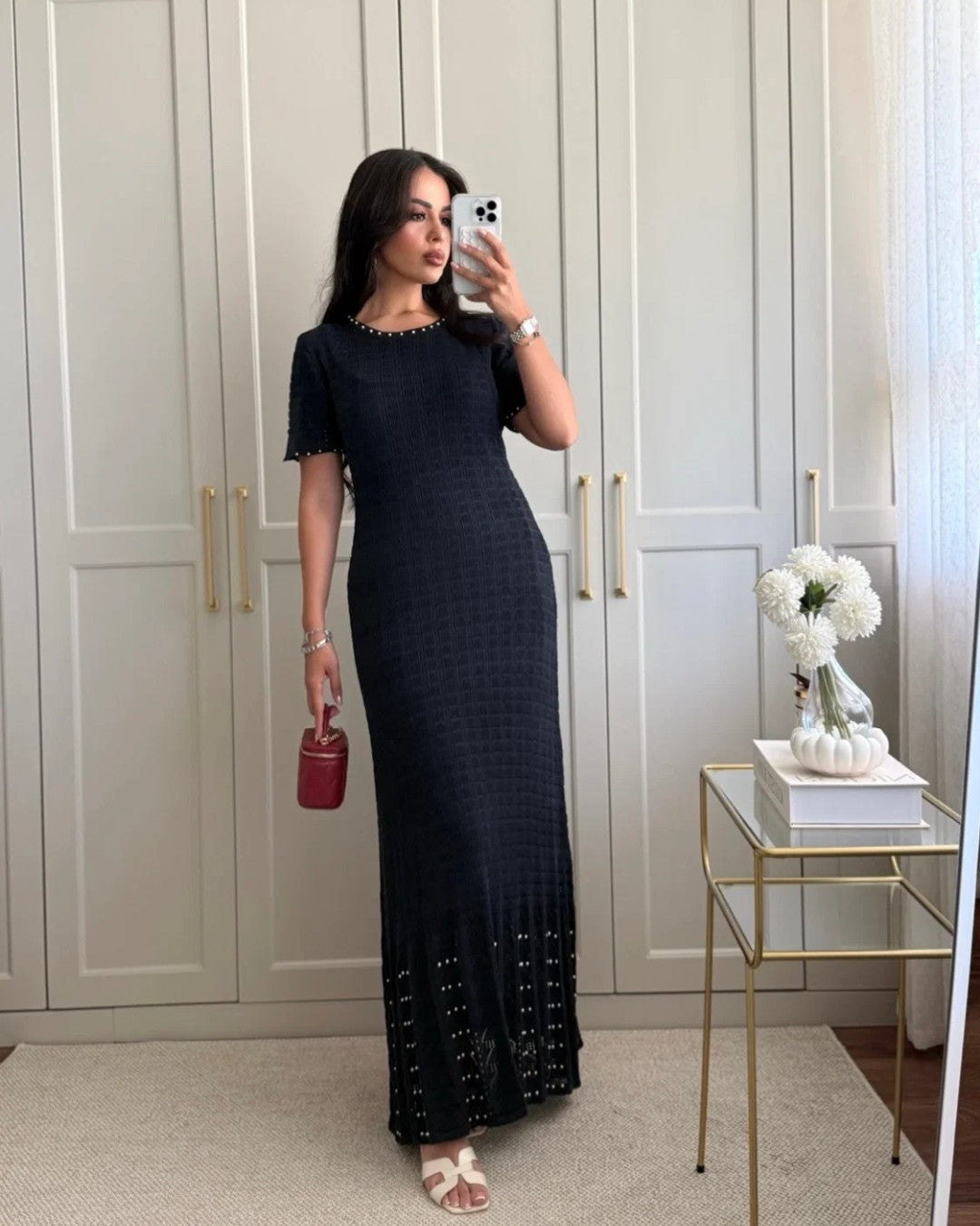 Pearl Knitted Maxi Dress