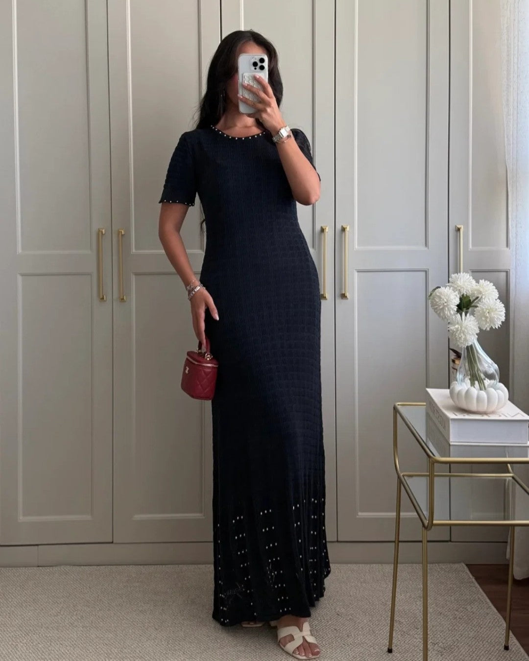 Pearl Knitted Maxi Dress