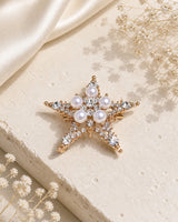 Pearl Star Brooch