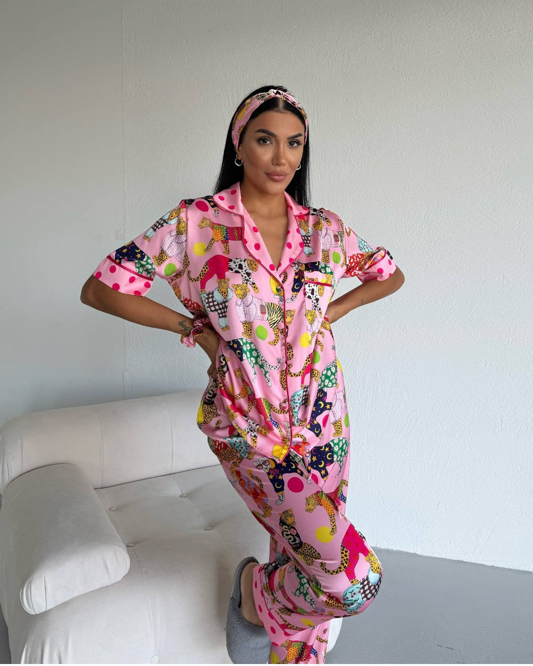 Pink Jungle Pajama Set
