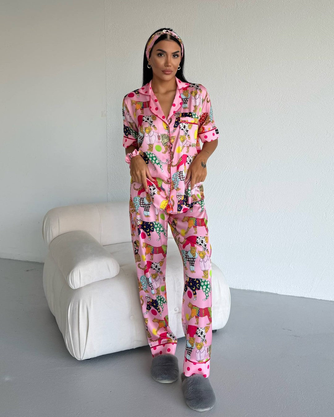 Pink Jungle Pajama Set