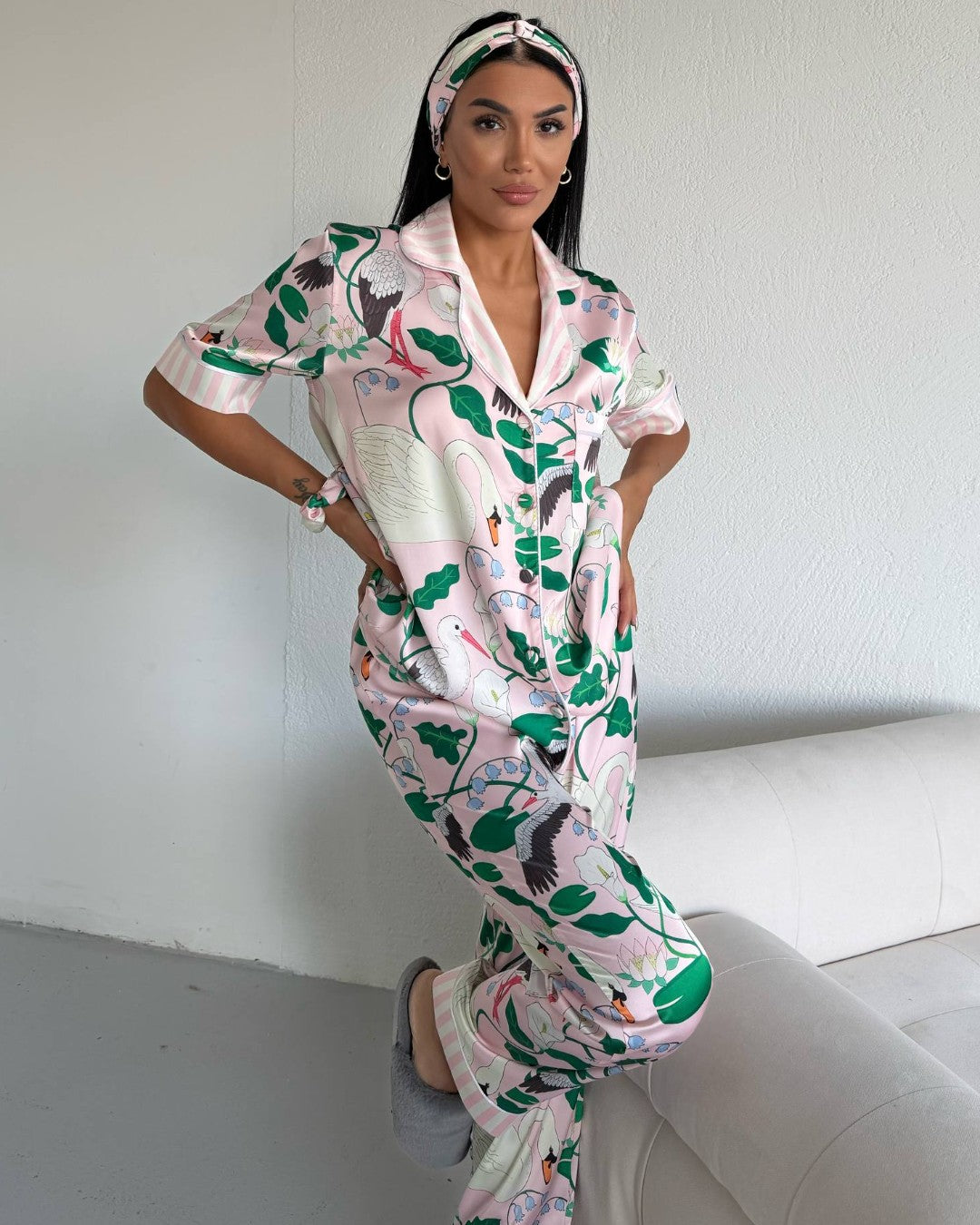 Pink Lotus Pajama Set