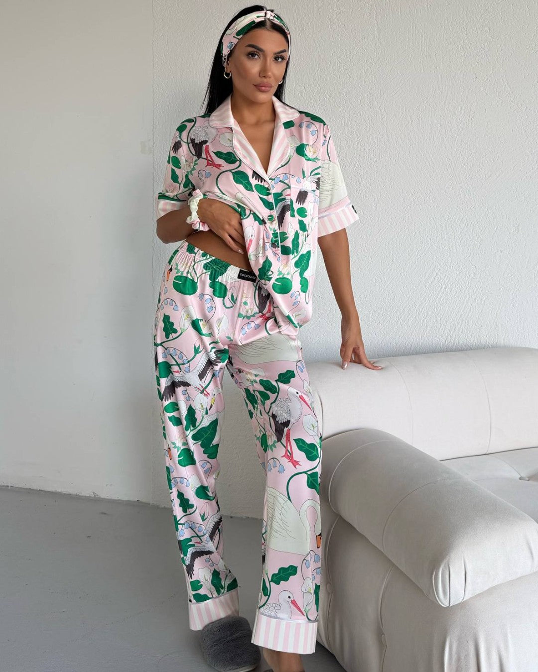 Pink Lotus Pajama Set