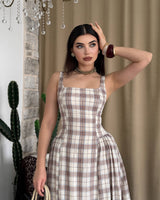 Plaid Midi Dress