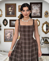 Plaid Midi Dress