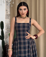 Plaid Midi Dress
