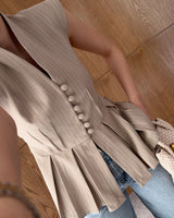 Pleated Vest Top