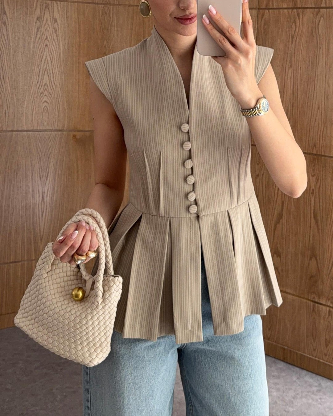 Pleated Vest Top
