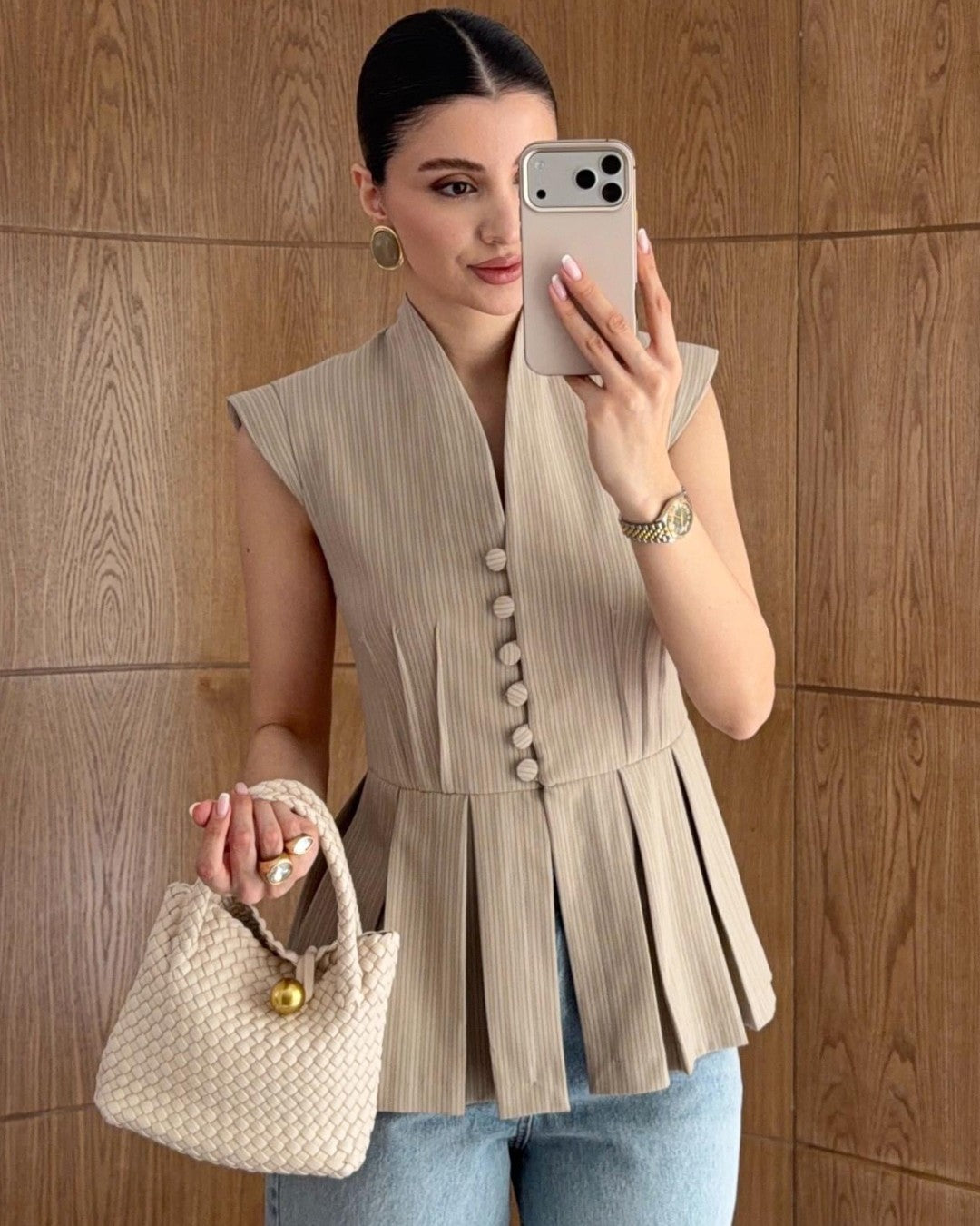 Pleated Vest Top