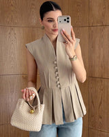 Pleated Vest Top