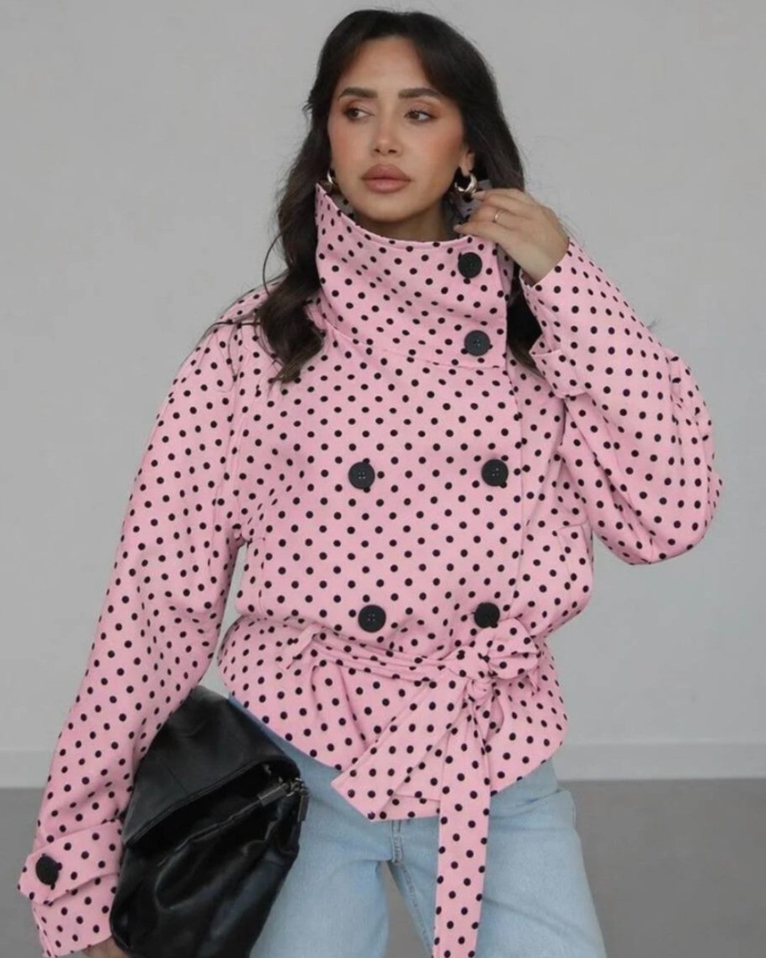 Polka Dot Statement Blazer Jacket