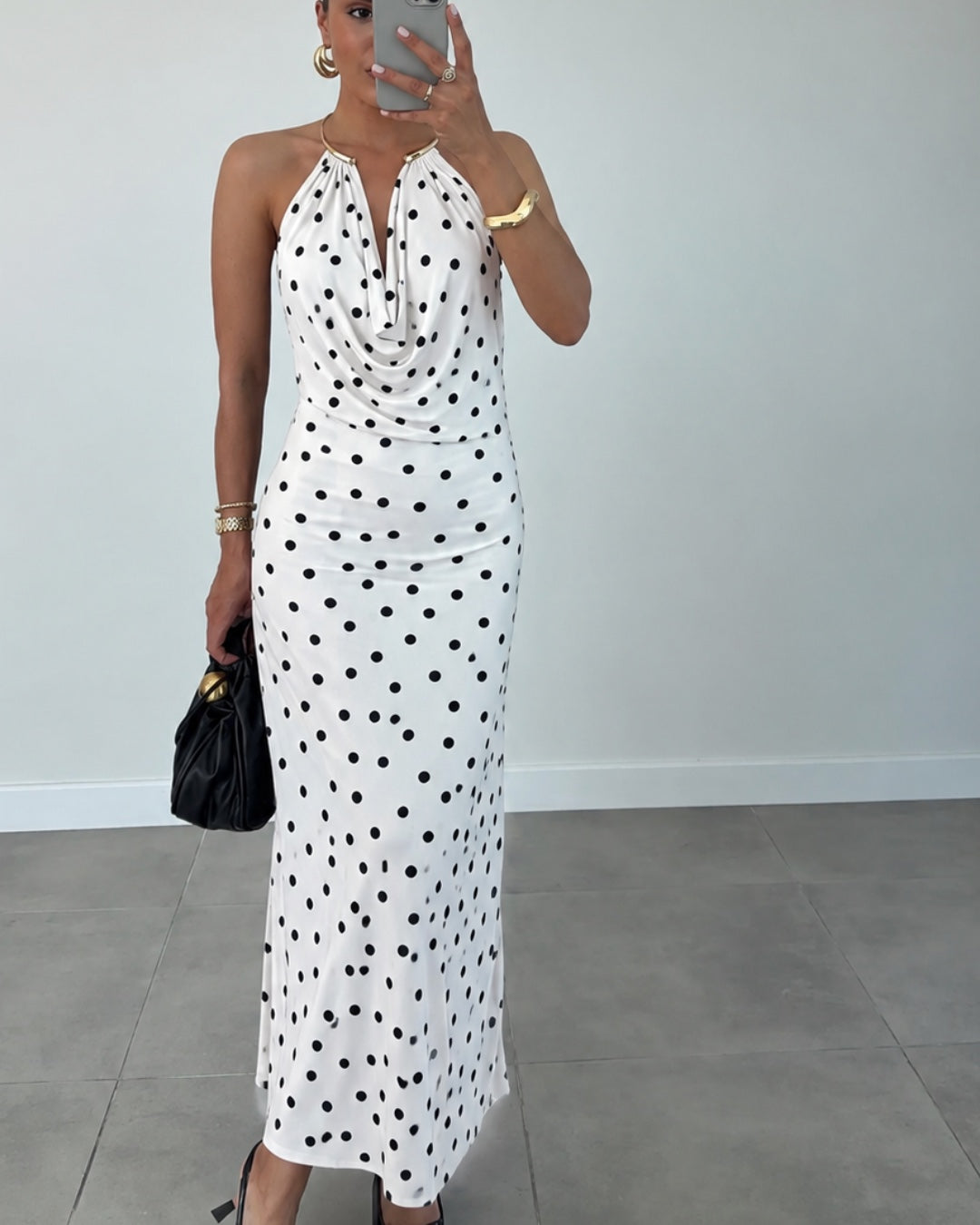Polka Halter Dress