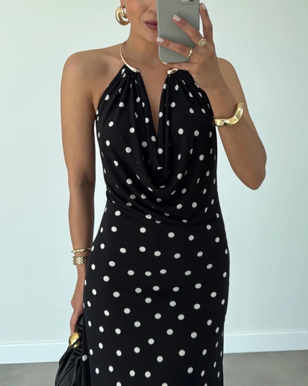 Polka Halter Dress