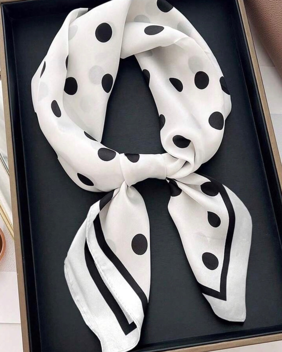 Polka Square Scarf