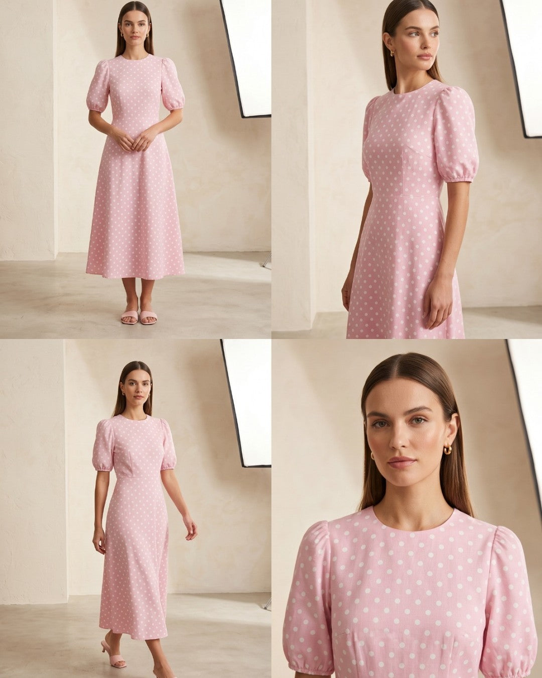 Polka Summer Midi Dress