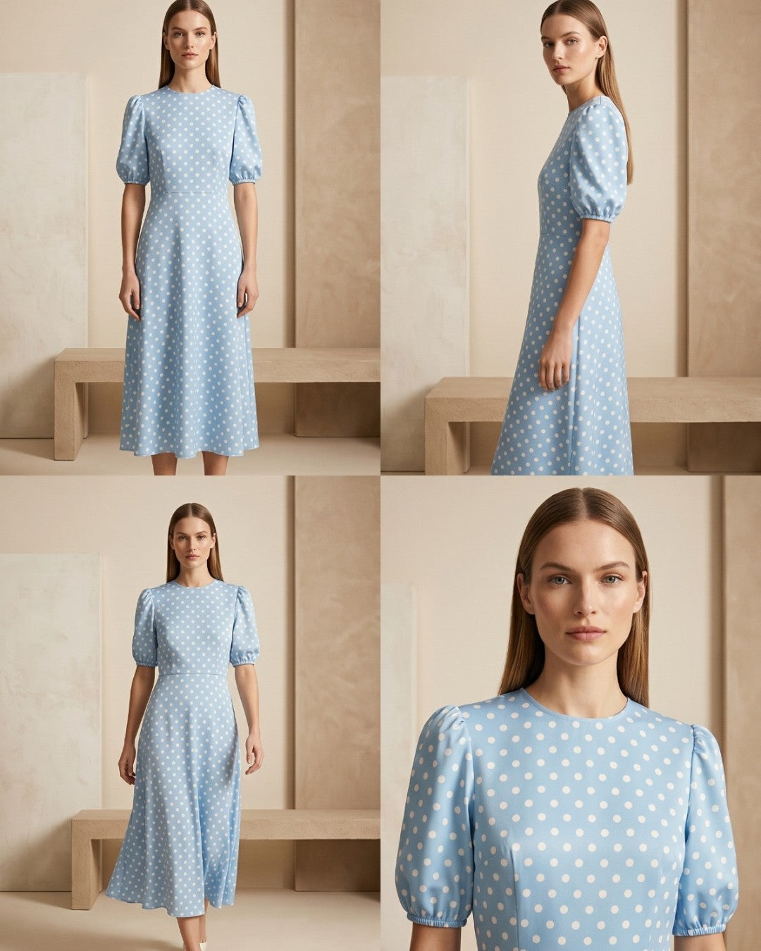 Polka Summer Midi Dress