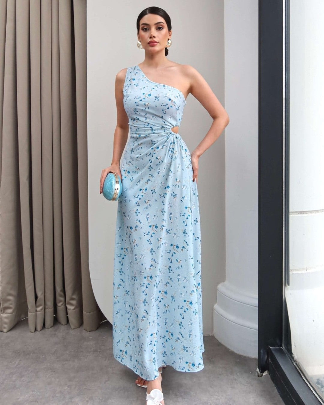 Positano One-Shoulder Dress