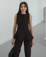 Refined Peplum Suit Set