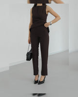 Refined Peplum Suit Set