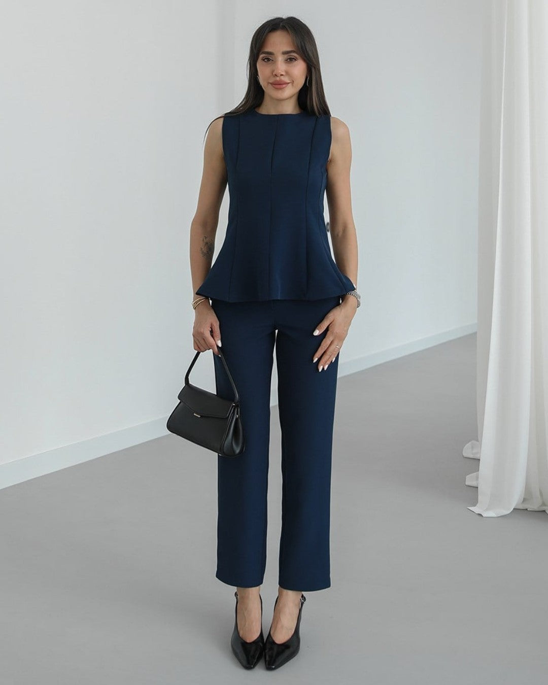 Refined Peplum Suit Set