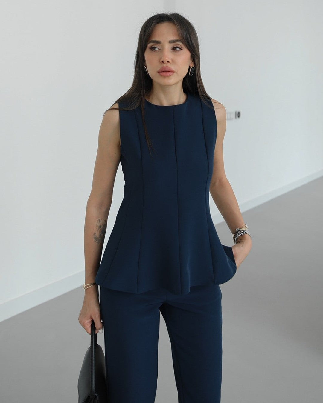 Refined Peplum Suit Set