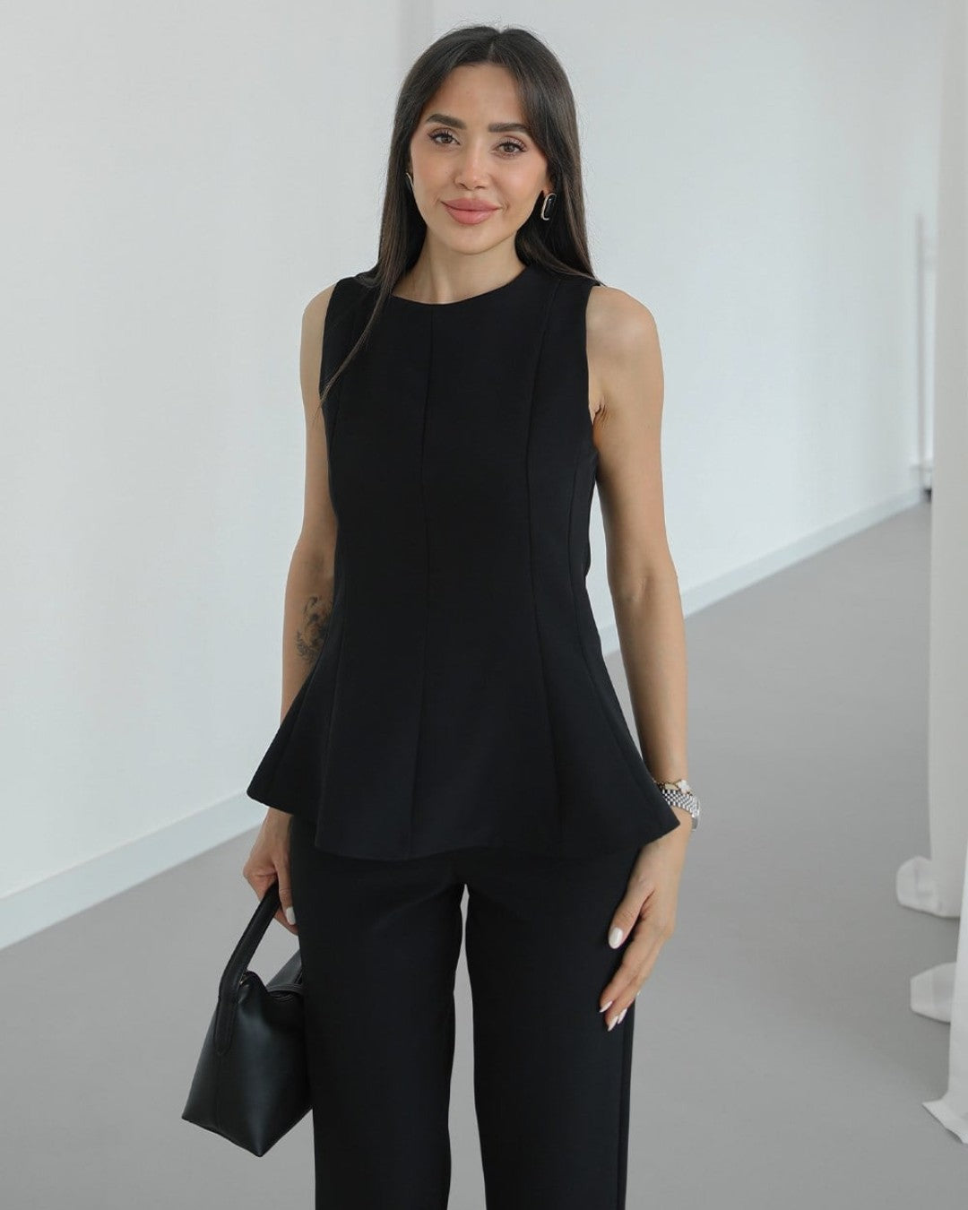 Refined Peplum Suit Set