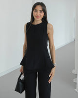 Refined Peplum Suit Set