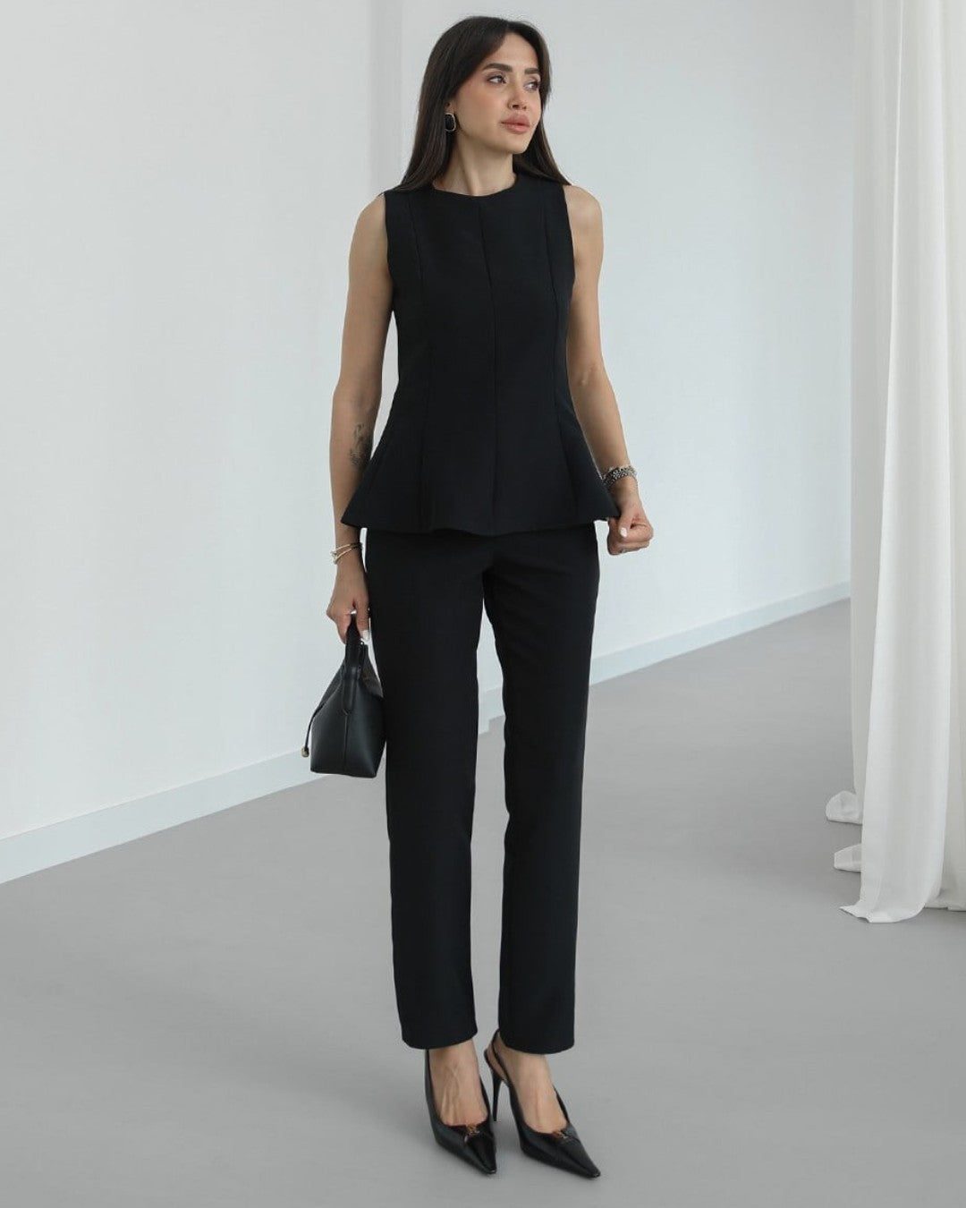 Refined Peplum Suit Set
