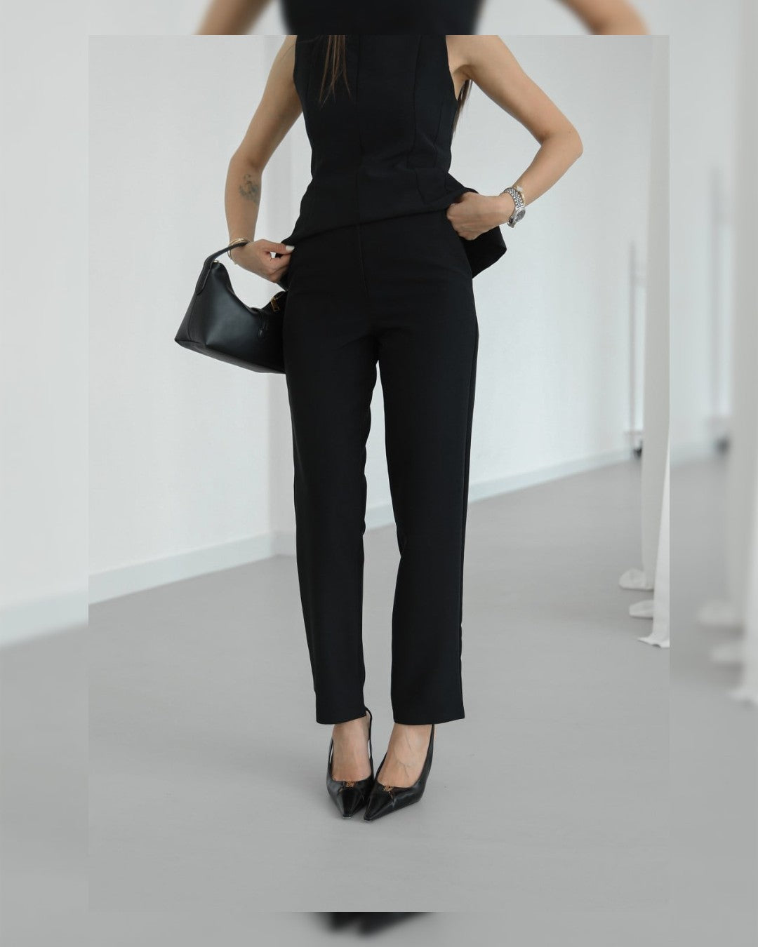 Refined Peplum Suit Set