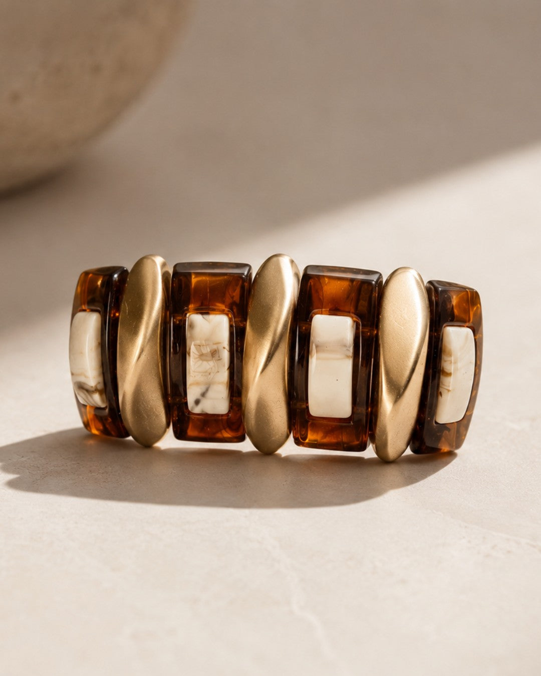 Resin Gold Tone Bracelet
