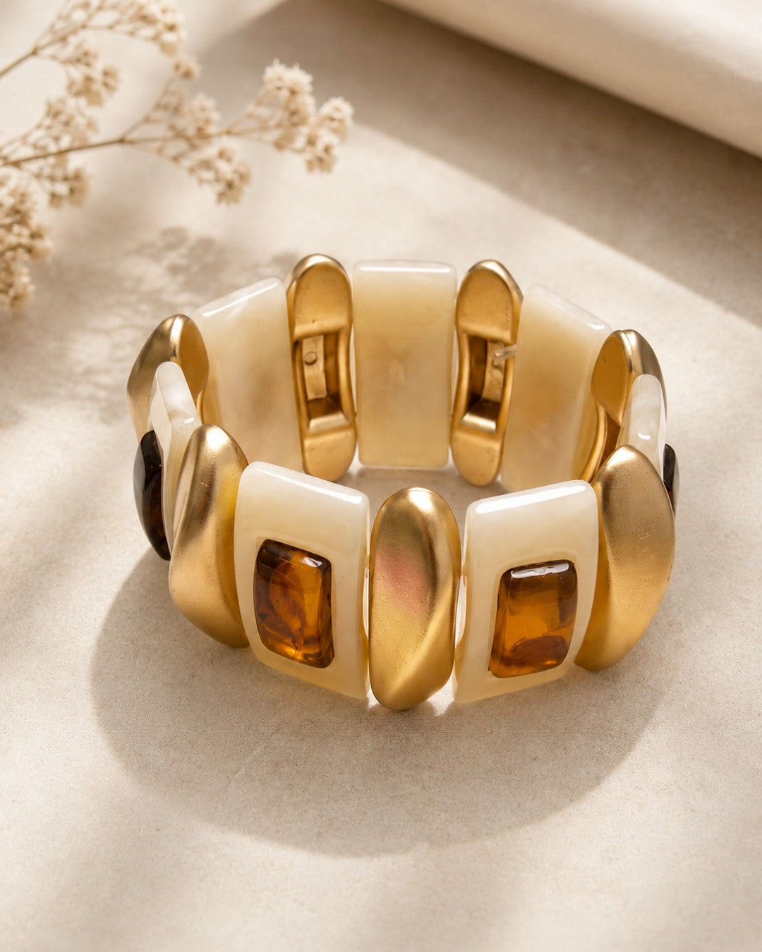 Resin Gold Tone Bracelet