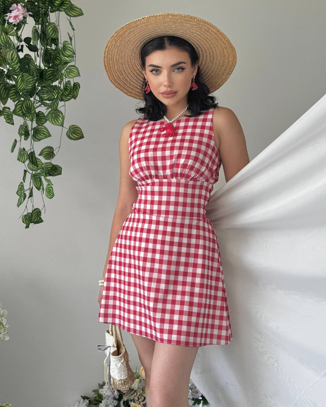Retro Picnic Mini Dress