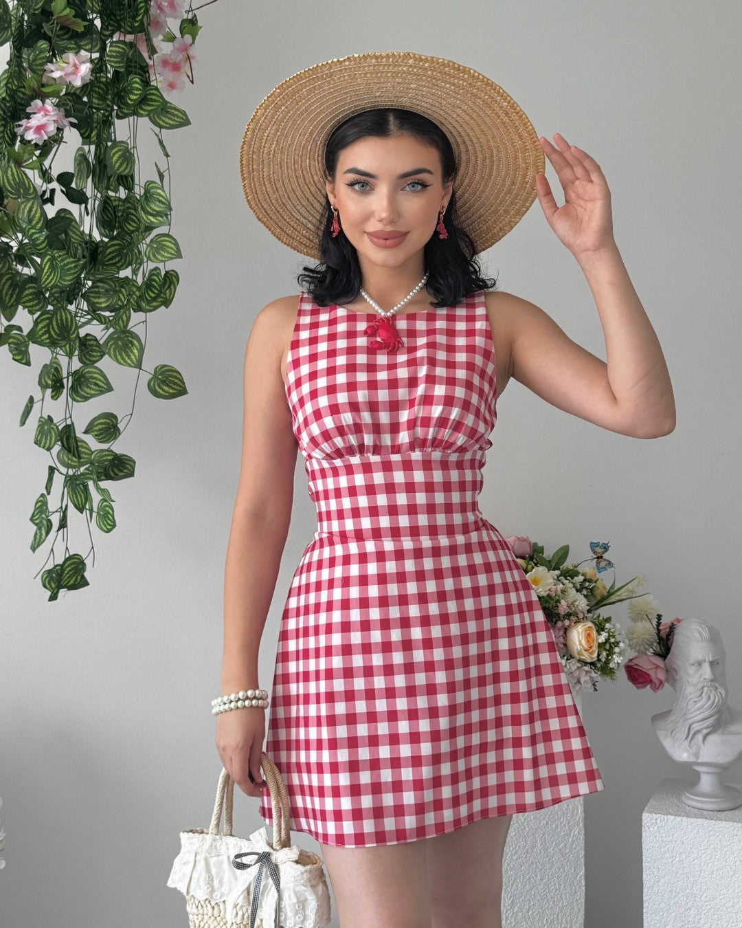 Retro Picnic Mini Dress