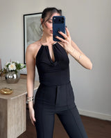 Ring Detail Halter Neck Top