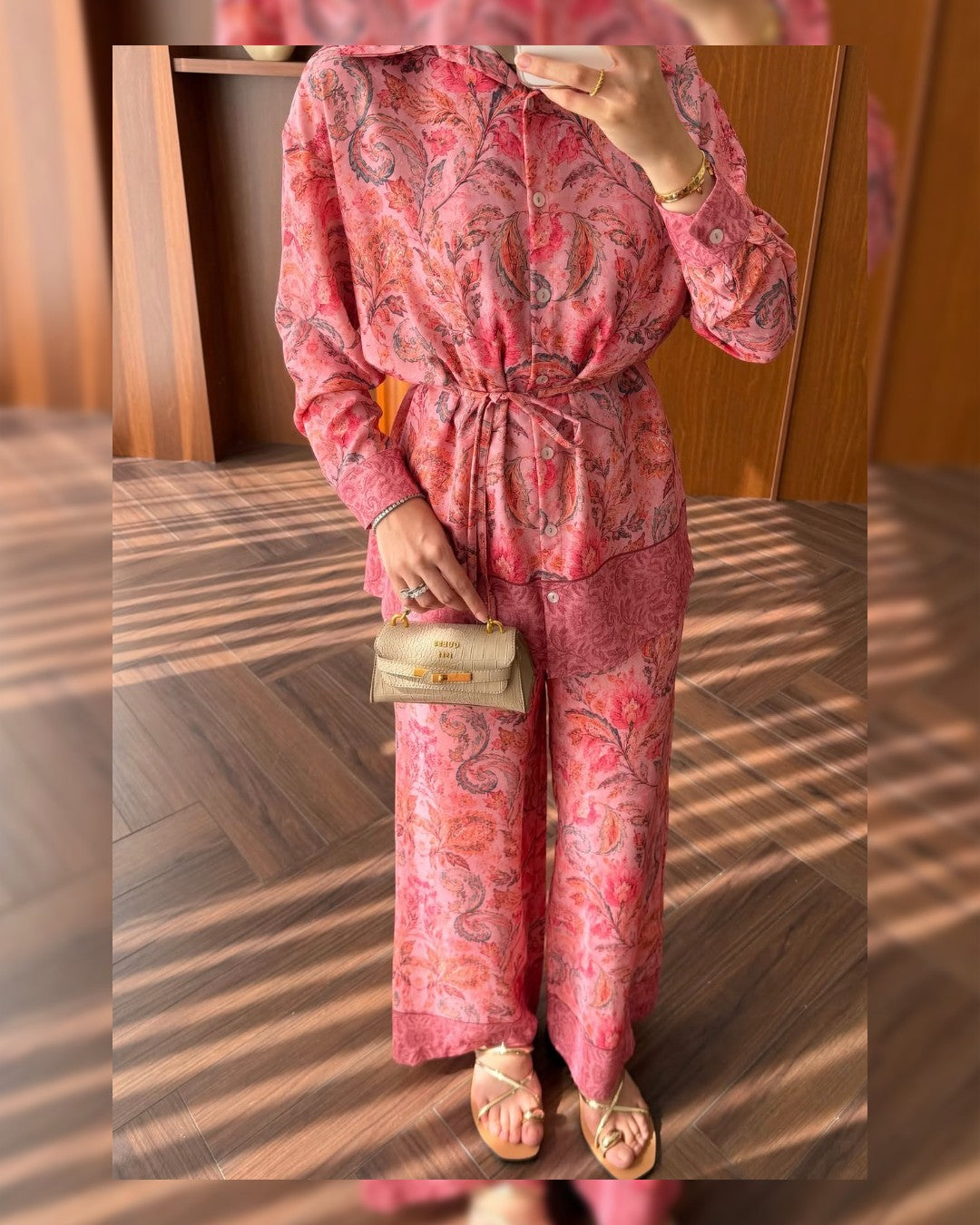 Rosé Paisley Set + Belt