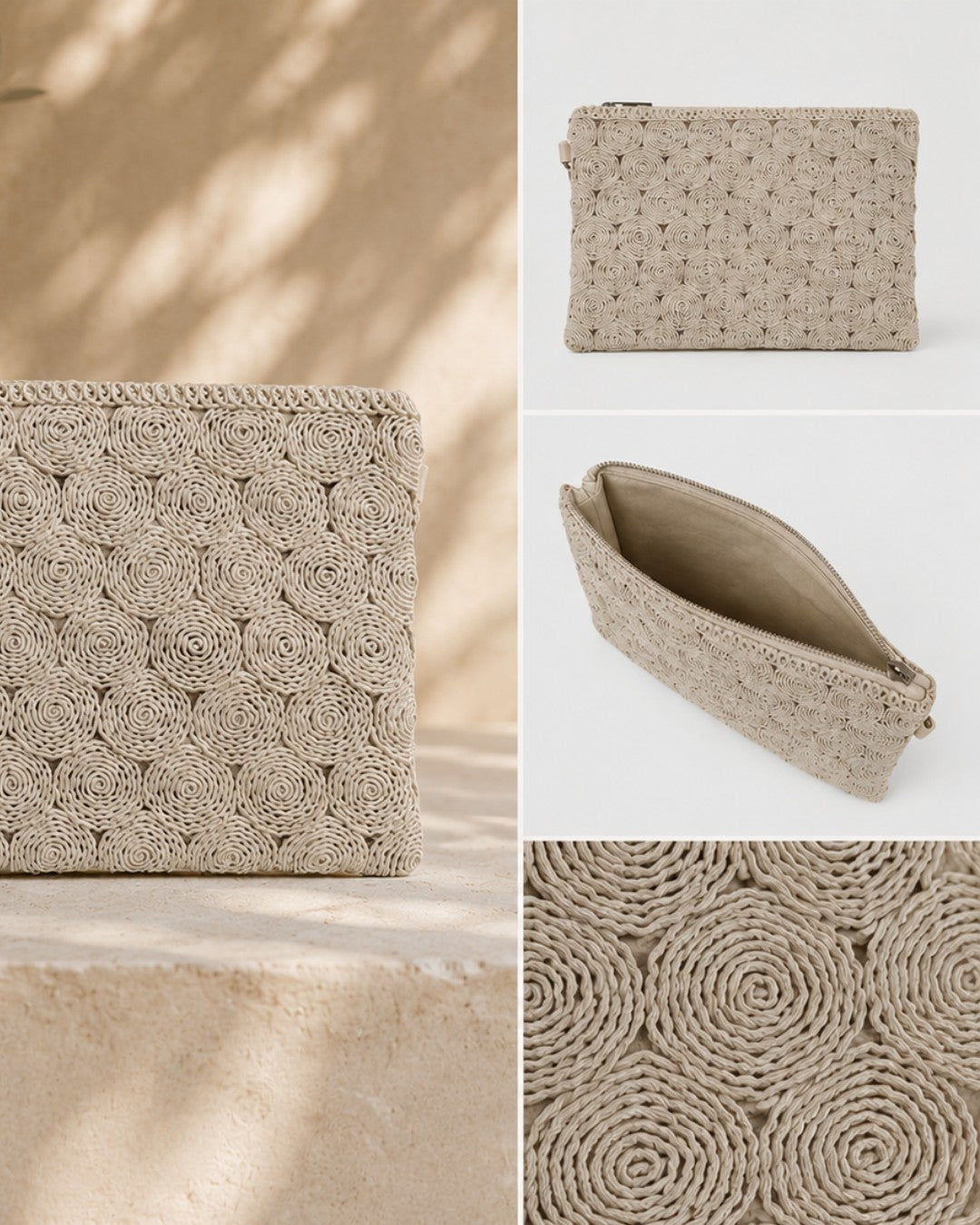 Rosette Textured Clutch