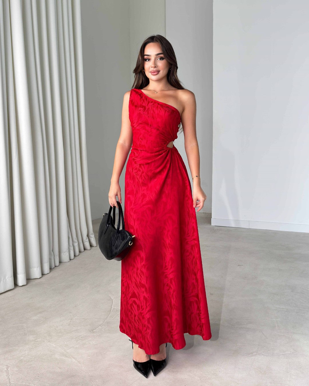 Rosso Satin Dress
