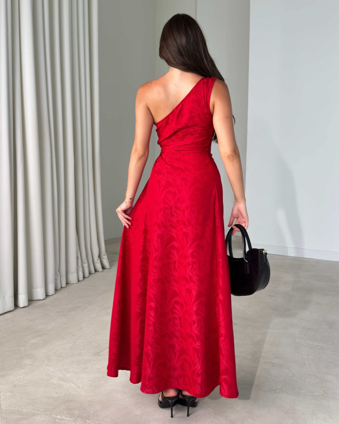 Rosso Satin Dress