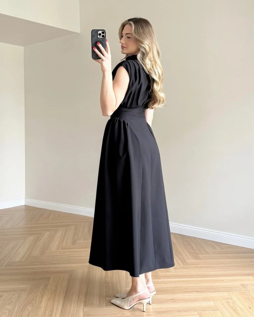 Ruched Midi Dress