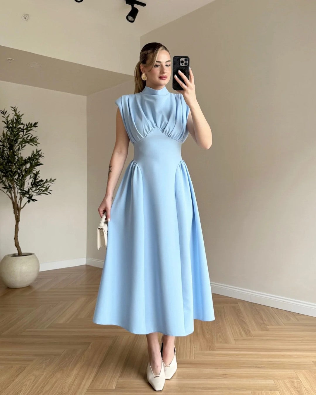 Ruched Midi Dress