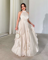 Ruffle Flow Maxi Dress + Belt