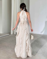 Ruffle Flow Maxi Dress + Belt