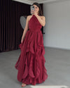 Ruffle Flow Maxi Dress + Belt