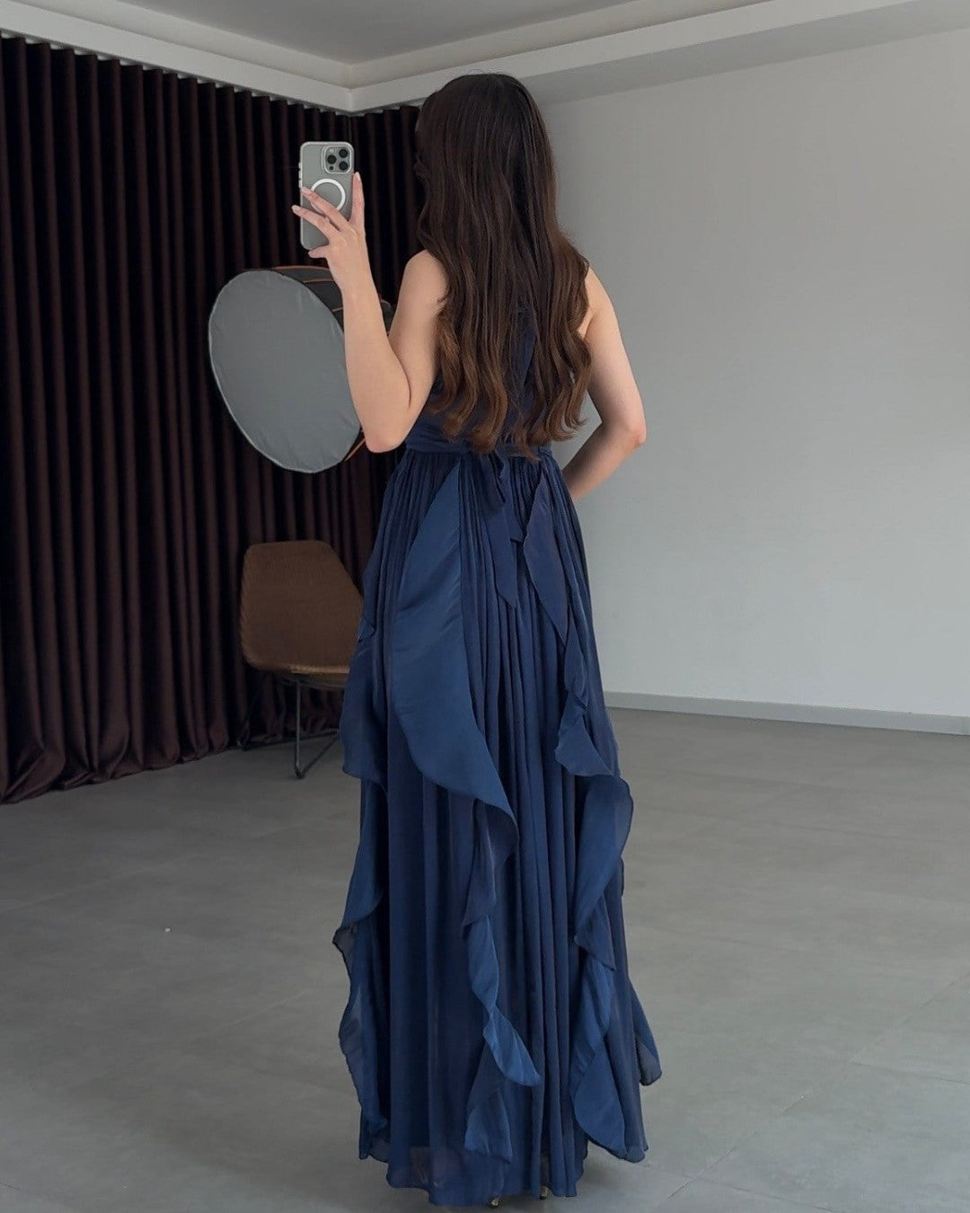 Ruffle Flow Maxi Dress + Belt